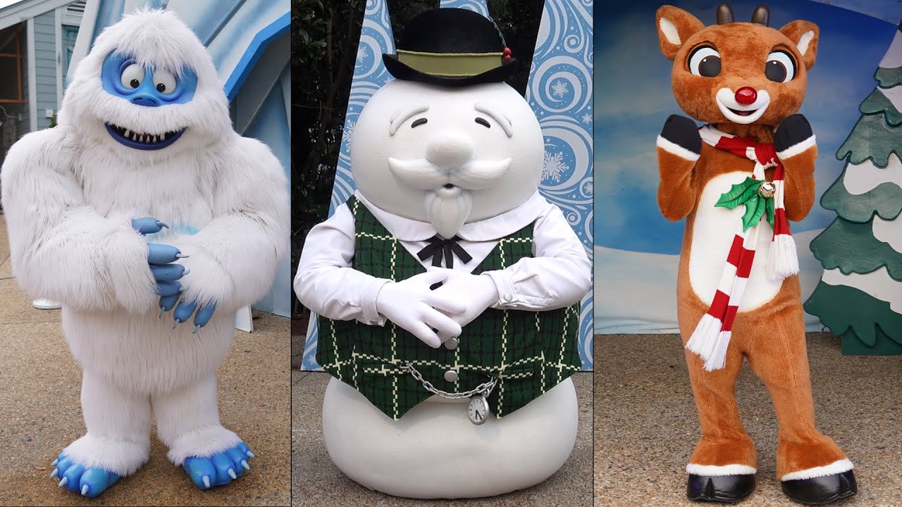 Sam The Snowman, Bumble & Rudolph Meet & Greet at SeaWorld Orlando Christmas Celebration 2021