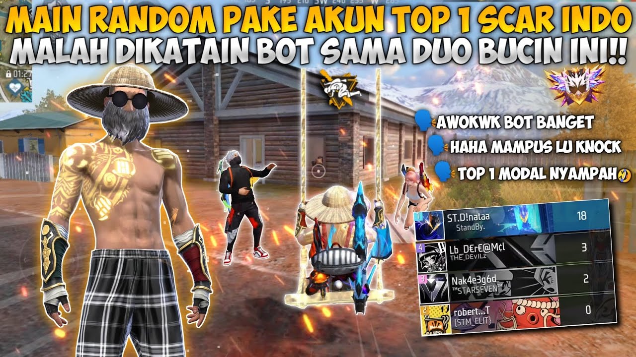 RANDOM MATCH PAKE AKUN TOP 1 SCAR INDONESIA!! GUA DIKATAIN BOT SAMA DUO BUCIN SOMBONG INI!!