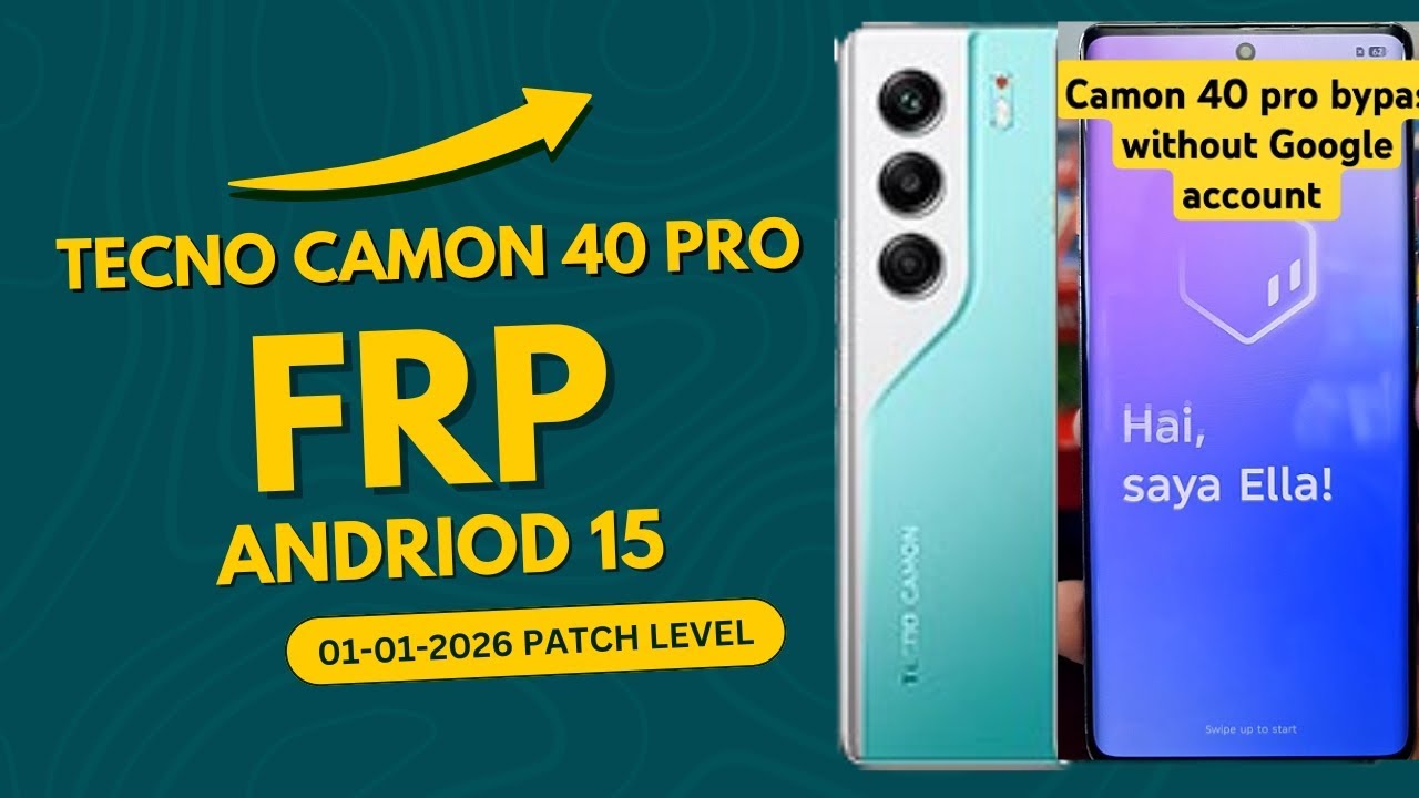 Tecno Cammon 40 Pro 5G (CM6) Os15 FRP BYPASS Latest Secuirity 01-01-2026 trying Pandora  Tool, CM2