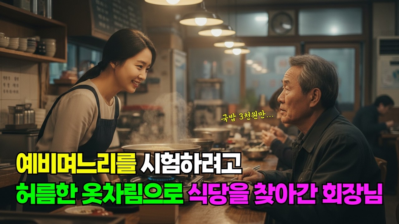 예비며느리를 시험하려고 허름한 옷차림으로 식당을 찾아간 회장님ㅣ노후사연ㅣ오디오북ㅣ감동사연