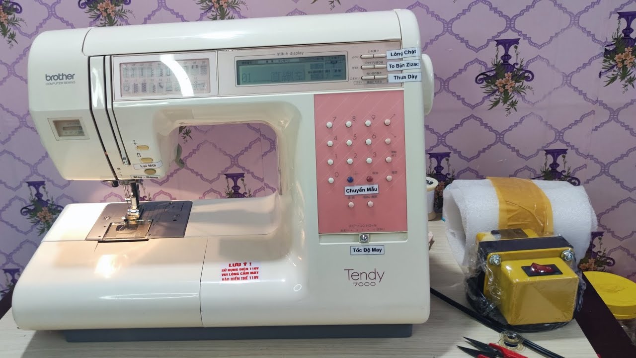 Hướng dẫn sử dụng máy may,thêu Brother Tendy 7000. LH mua máy 0379217236