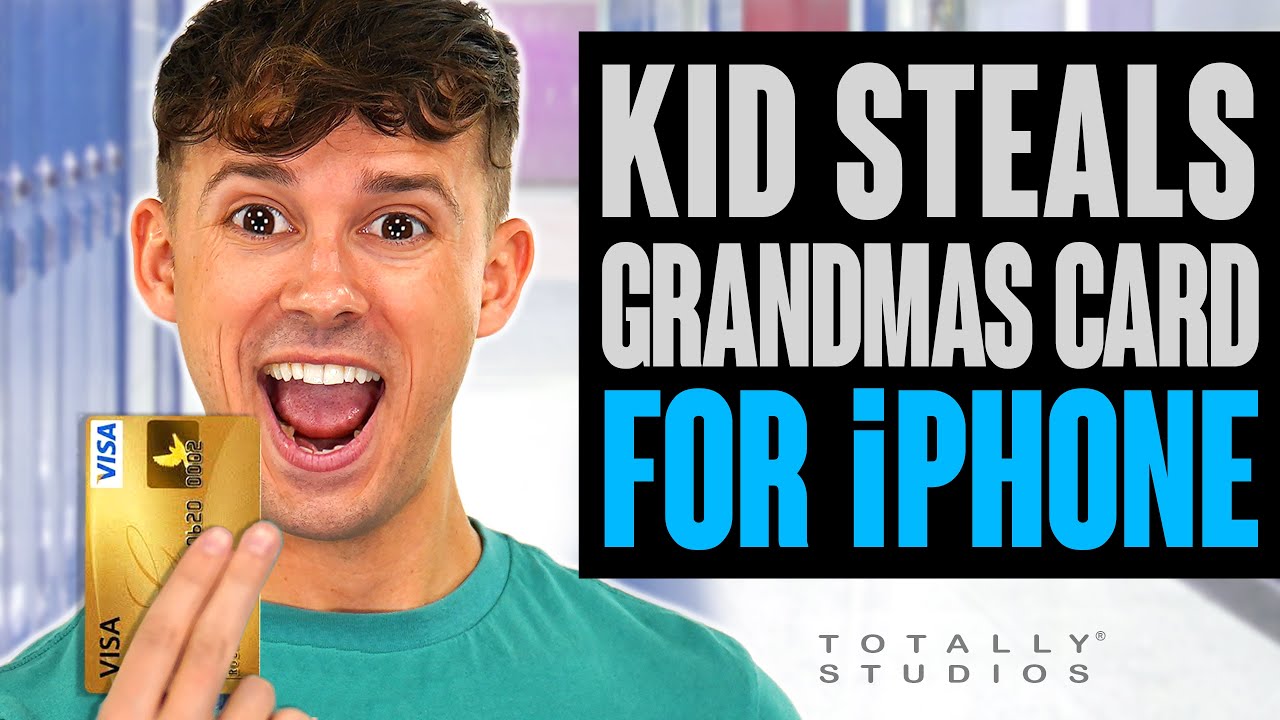 Kid STEALS Grandma’s CREDIT CARD to buy NEW iPHONE. He Regrets it Immediately. Totally Studios.