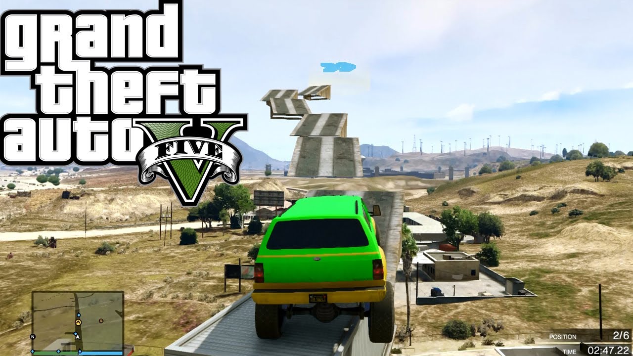 GTA 5 ONLINE Munster Trux ( 5000 RP & $4680 ) ( Fun Custom Race ) GTA V MULTIPLAYER