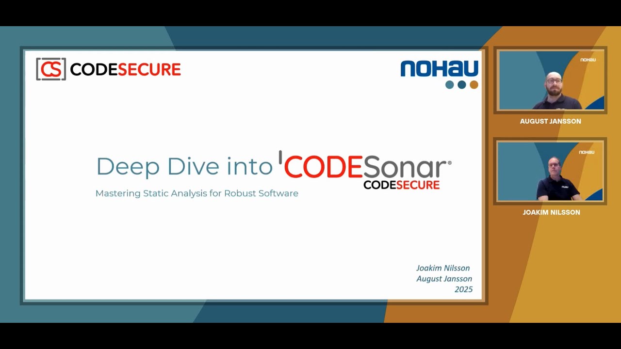 Webinar: Deep Dive into CodeSonar - Mastering Static Analysis for Robust Software
