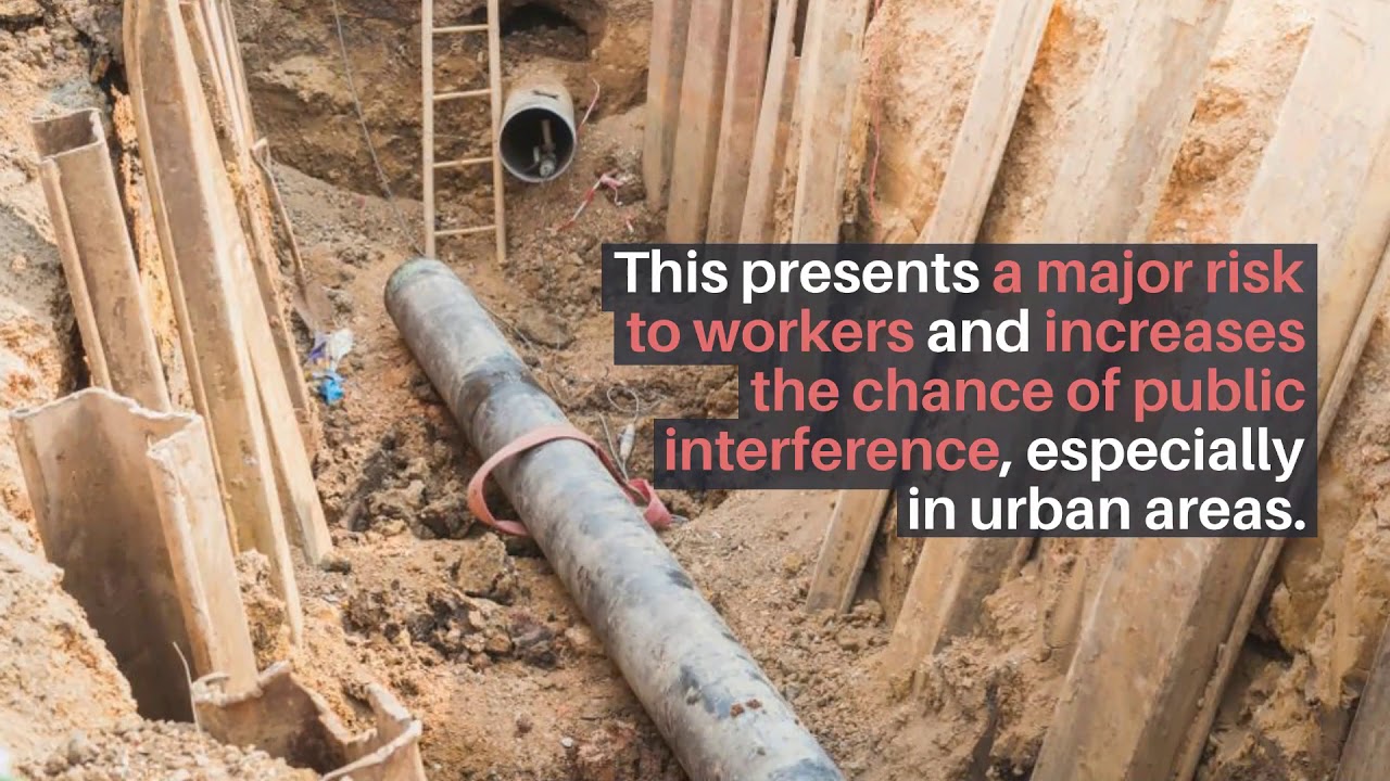What are the safety benefits of microtunnelling compared to other pipeline installation methods?