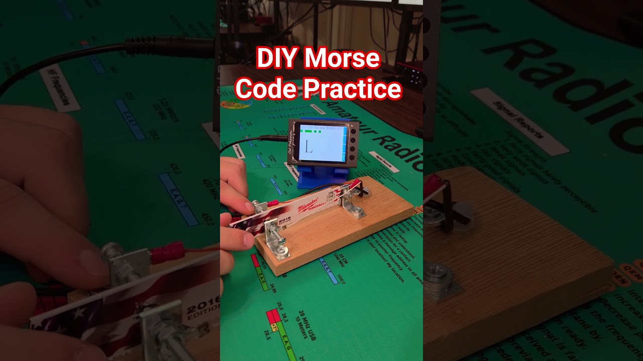 DIY MORSE CODE KEY PRACTICE! #hamradio #morsecode #practice #hobby #diy