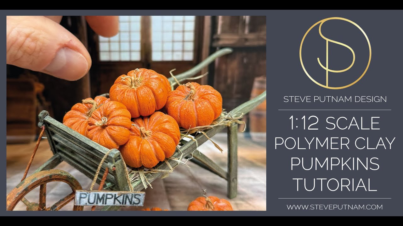 1:12 Scale Polymer Clay Miniature Pumpkin Tutorial