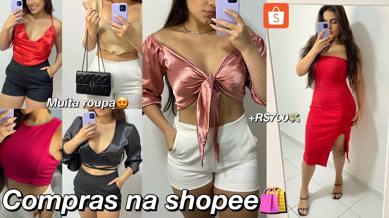COMPREI MUITAS ROUPAS NA SHOPEE, VALE A PENA?| Mais de 700 reais na shopee🫢🛍️