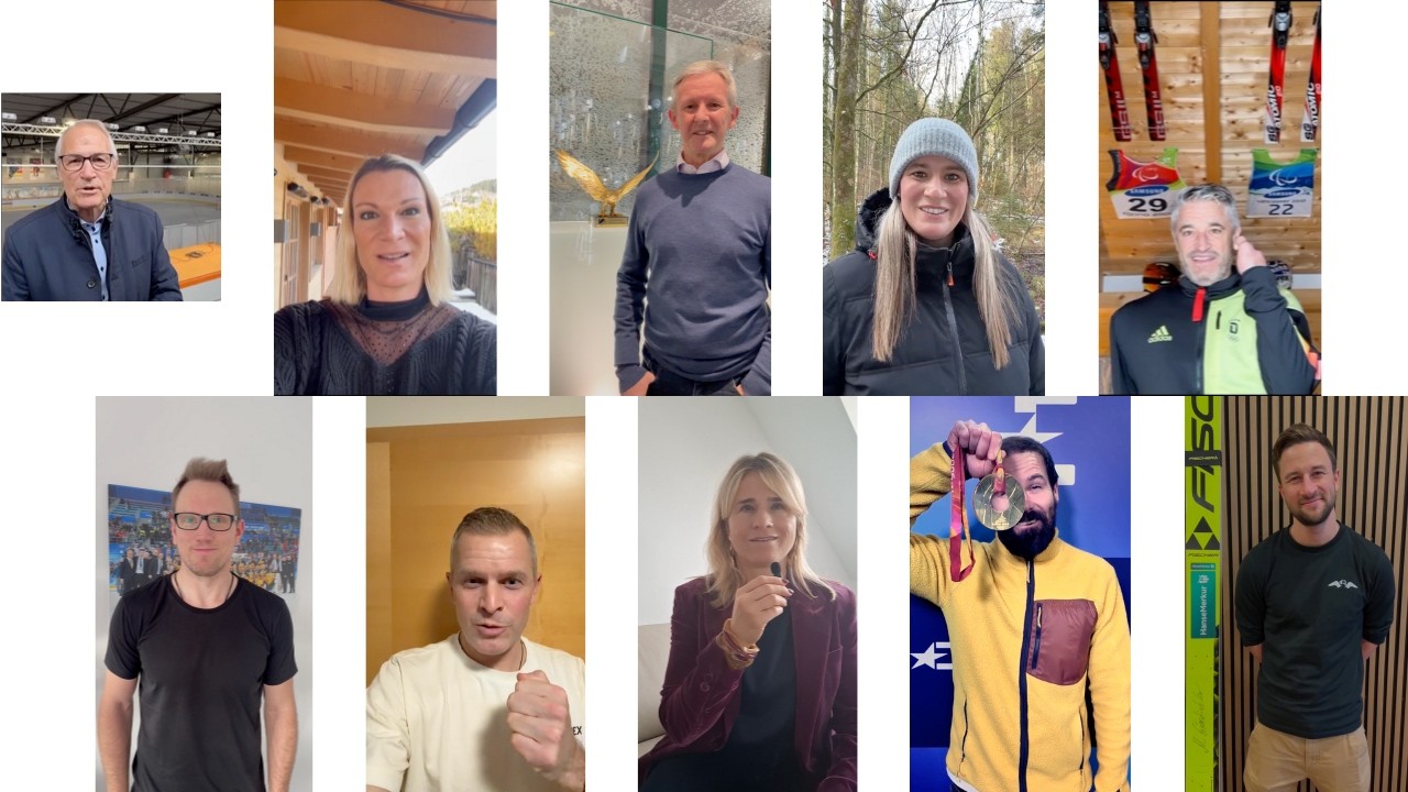 Grußbotschaften deutscher Wintersport-Legenden für Team D in Mailand und Cortina
