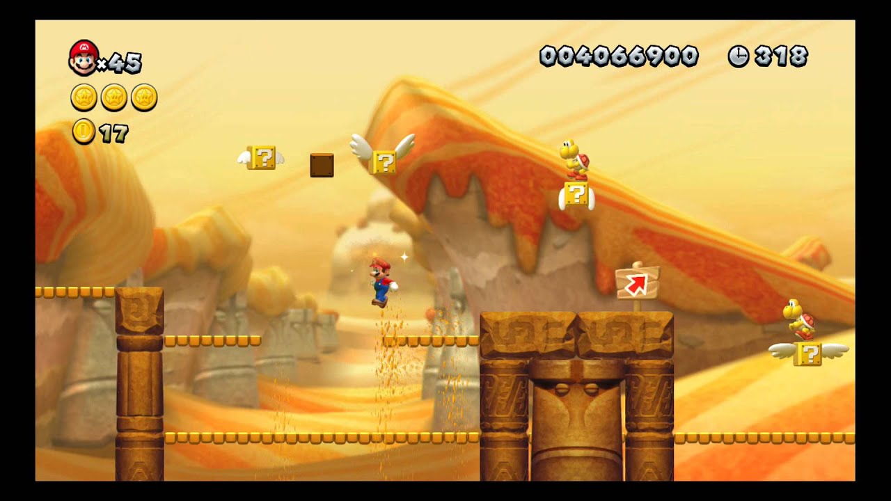 [WiiU] NSMBU Mundo 2 (Dunas Pasteleras) Nivel 4 (Spike y las arenas movedizas) Secreto