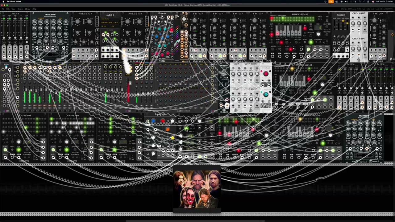 VCV-Rack: Aphex Twin: Spiral Staircase (AFX Remix) (London 14.09.2019) (cover)