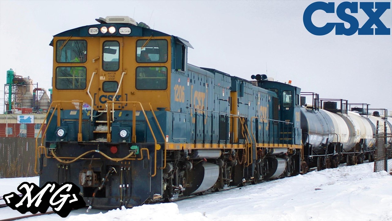 CSX Switchers Pass a Chemical Plant Demolition