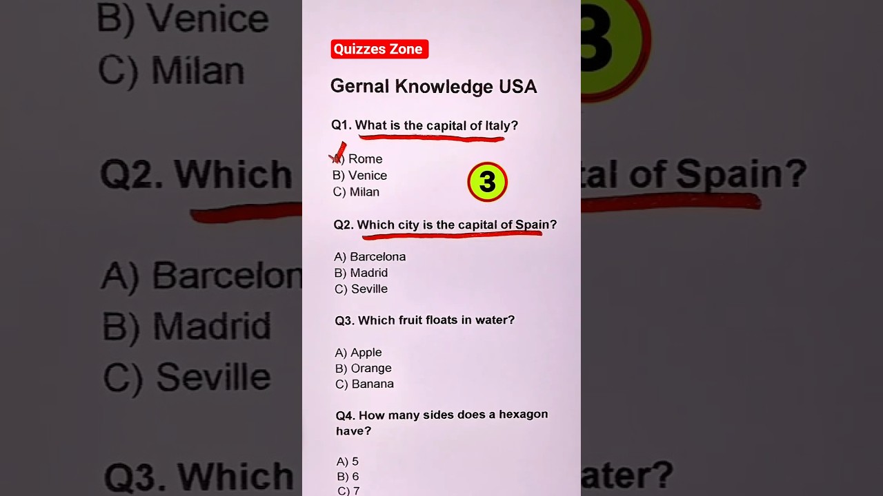 🇱🇷 USA Gernal Knowledge | Quiz Challenge! 🧠 #braintest #america #trivia #usa