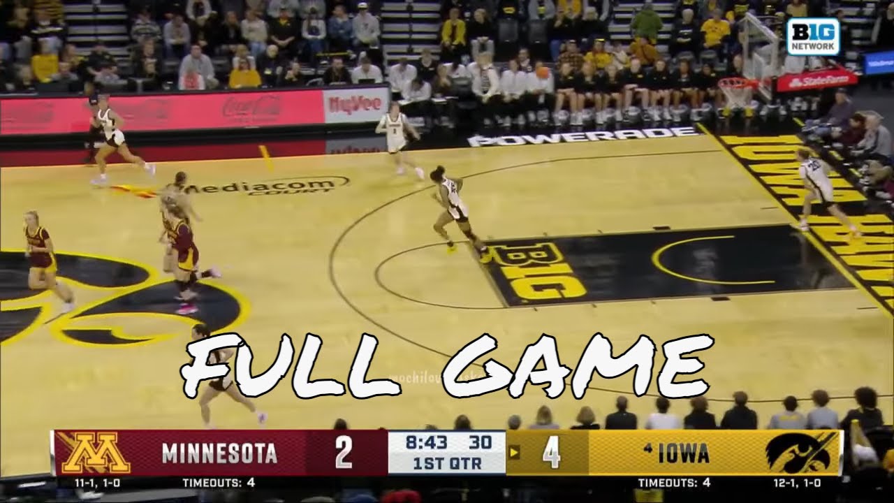Iowa vs Minnesota - Dec 30, 2023 | NCAA Women's Basketball