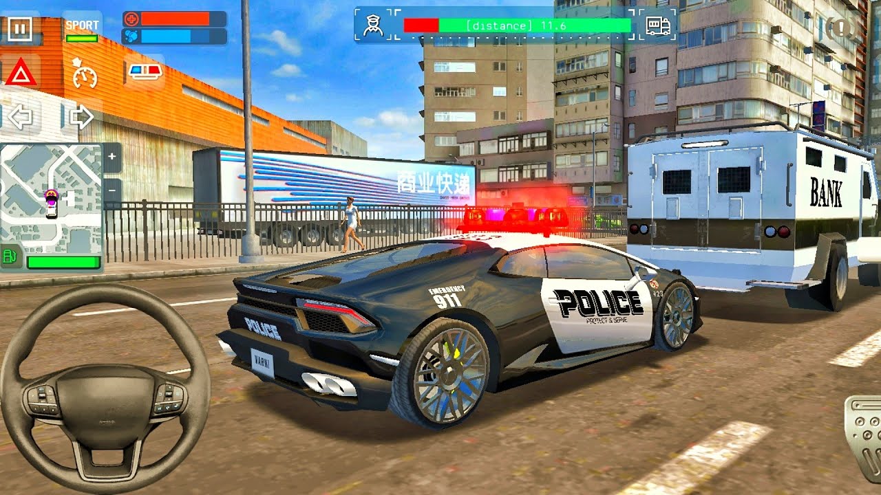 Police Sim 2022 👮🚔 Lamborghini Huracan Police City Driver - Car Games 3D Android Gameplay