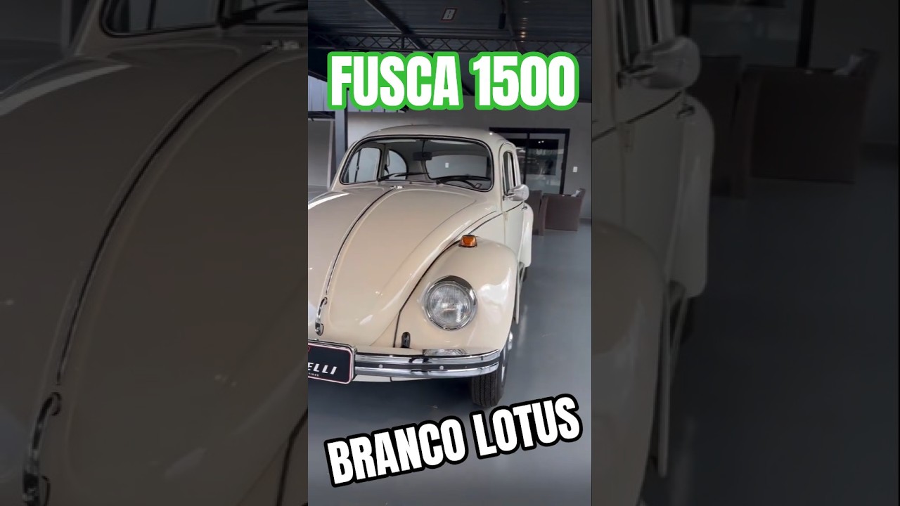 Fusca 1500 branco Lotus, Carro restaurado em altissimo padr&atilde;o #oldcars #fusca #carrosantigos