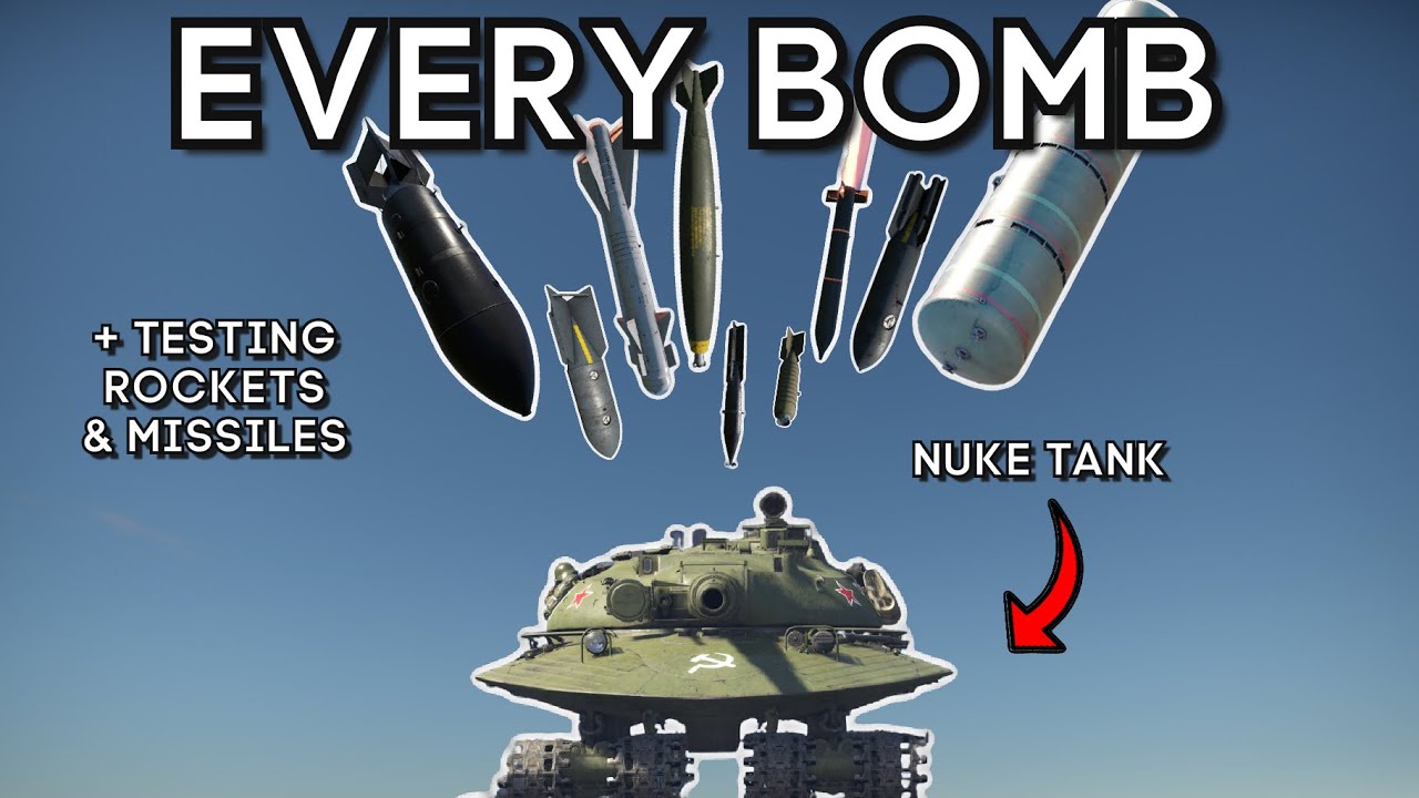 Testing Every Bomb, Rocket + Missile against a Nuclear Tank (Object 279) in War Thunder