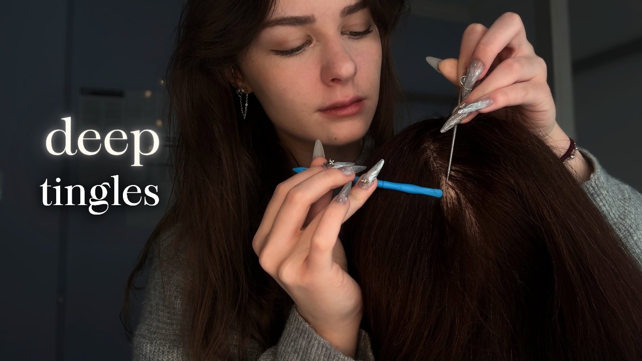 Detailed Scalp Check with Tools [ASMR] for Tingles and Relaxation