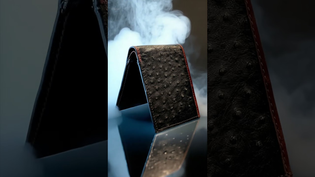 🔥 The Essence of Luxury: Ostrich Leather Wallet by Sobek Leather