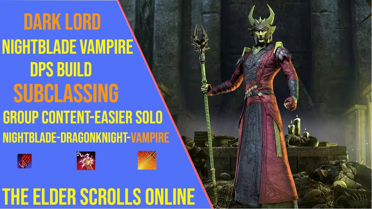 Powerful Magicka Vampire Nightblade DPS Build for ESO Update 47 - Subclassing Build