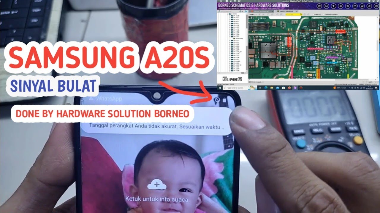 TUTORIAL SAMSUNG A20S SINYAL BULAT [ METODE HARDWARE SOLUTION BORNEO SCHEMATICS]