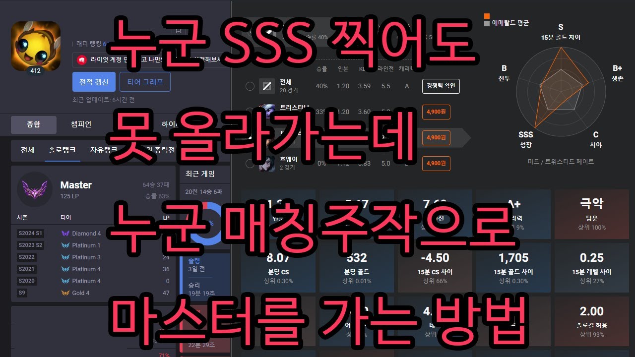 [속보]매칭주작 파훼법