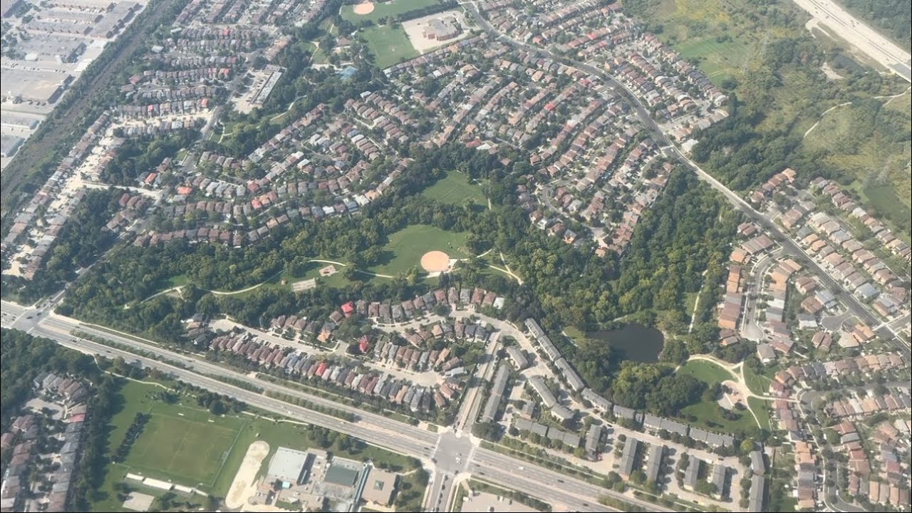 Landing in Toronto on air Canada