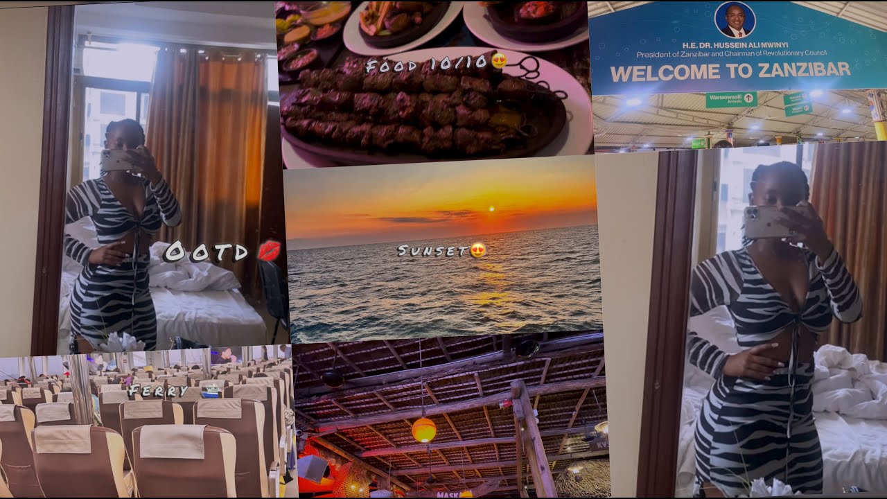 First day in Tanzania 🇹🇿||Ferry to Zanzibar ⛴️||sunset😍||Night out 🥂