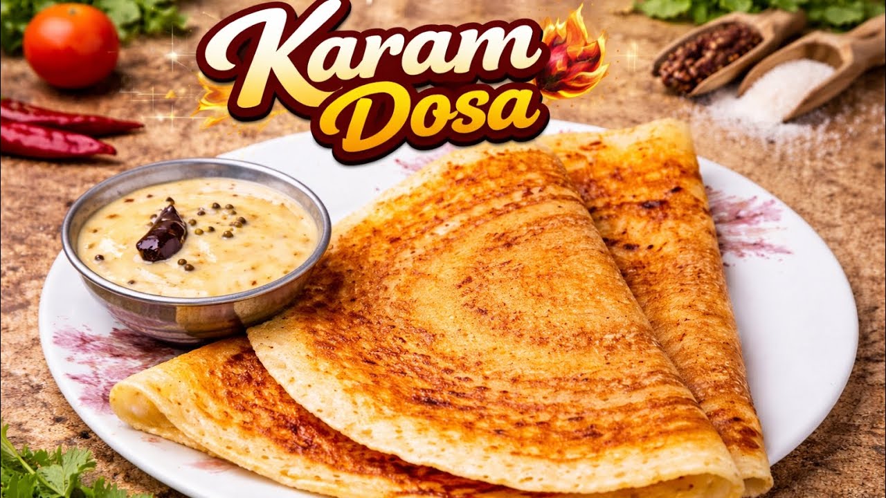 🔥 Spicy Karam Dosa – Hotel Style at Home || #KaramDosa #food 