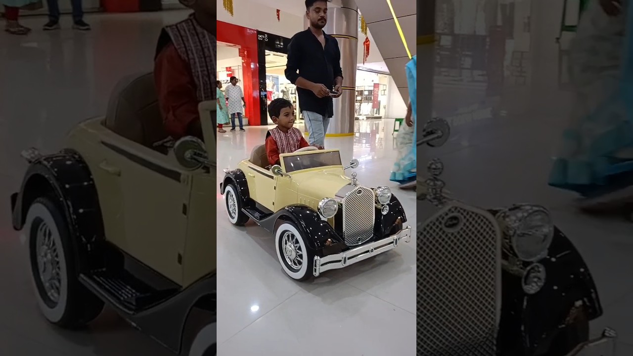 My son riding a Vintage Mini Car at TGV Anantha City Square Mall 😍  #svc #kurnool