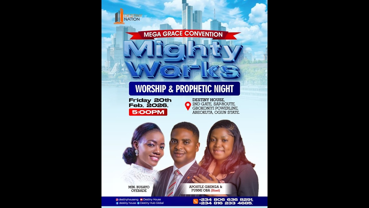 WORSHIP AND PROPHETIC NIGHT (MIGHTY WORKS)
