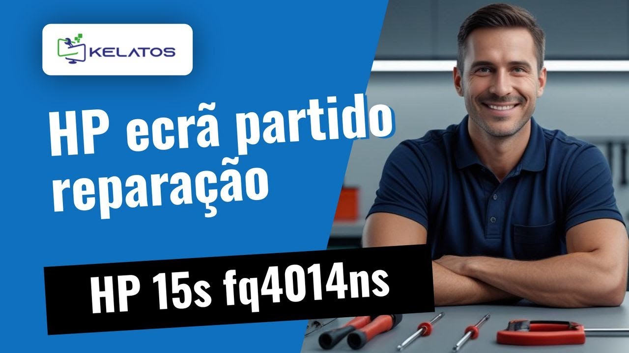 Computador portátil HP 15s fq4014ns ecrã partido, substituição do ecrã 🖥️