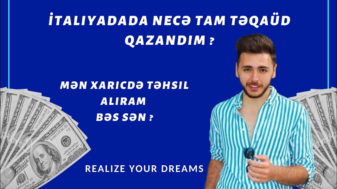 Italiya'da TAM TƏQAÜDLƏ təhsil!  İtaliyada təhsil | Xaricdə təhsil | Xaricdə pulsuz Magistr təhsili