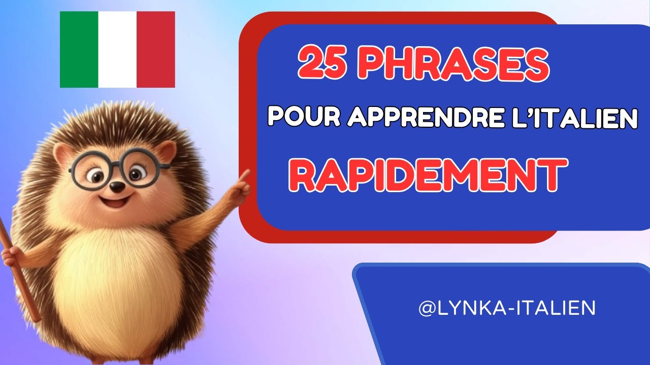 Apprends 25 phrases naturelles pour mieux parler italien 📚 Cours Italien FACILE