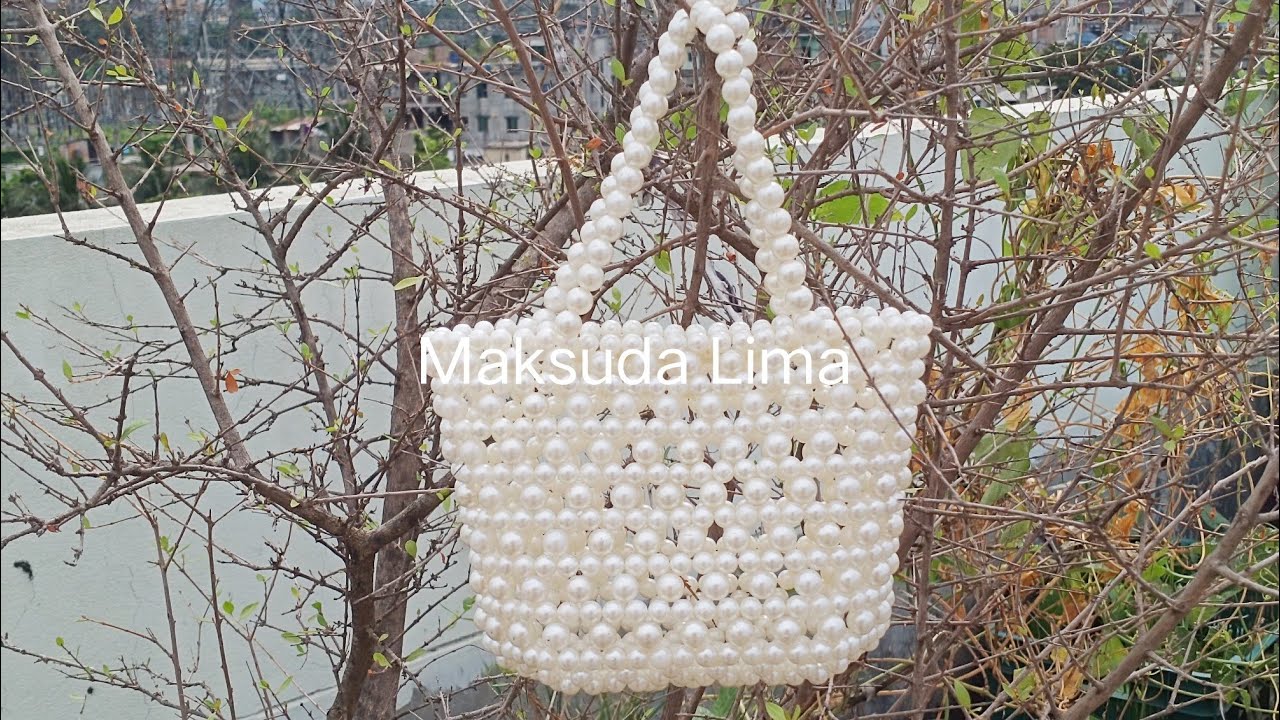 পুতির ব্যাগ/How to make beaded bag/Craft creations by Lima