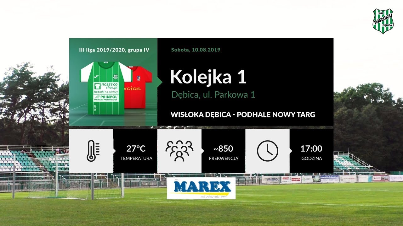 1. Wisłoka Dębica - Podhale Nowy Targ 0:0 (10.08.2019)