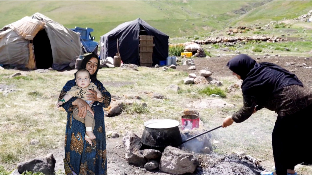 An Untold Story of a Nomad Woman(Alemeh)and Her Baby in the Mountains | الأم والطفل