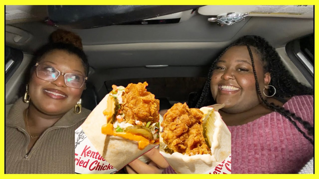*NEW* KFC Chicken Wraps! Mukbang | DeLexisEats