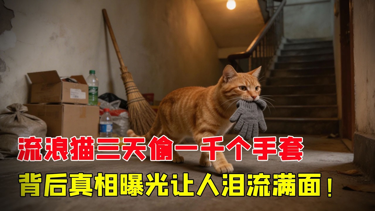 流浪貓三天偷一千個手套！被村民抓住也不悔改還咬傷人，背後真相曝光讓人淚流滿面！