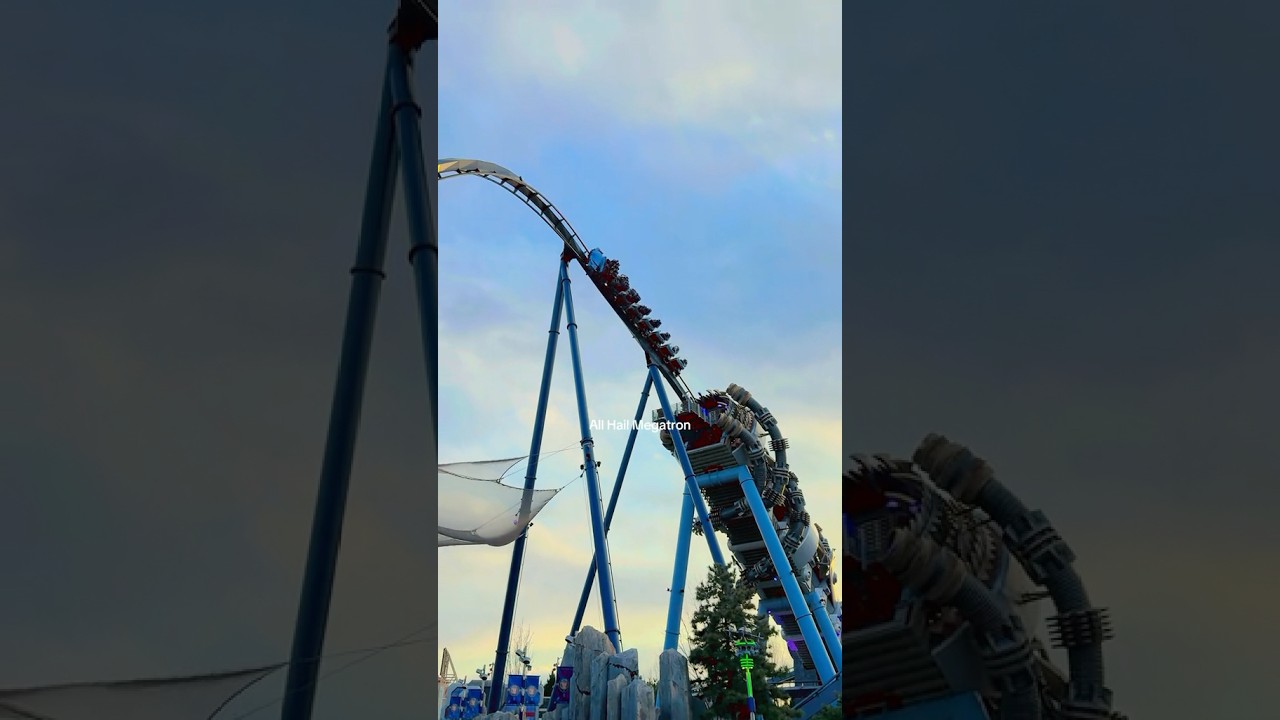 Decepticoaster launches #universalstudiosbeijing #transformers #rollercoaster #beijing