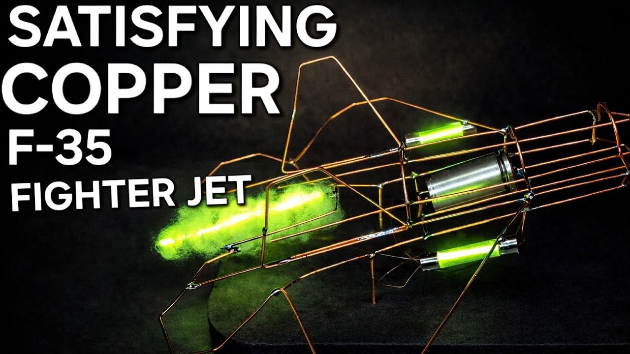 [Satisfying] I Bent Copper Wire Into an F‑35 Fighter Jet