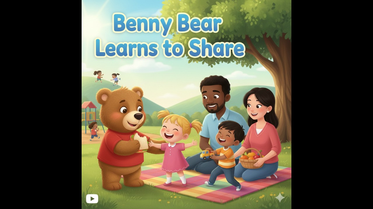 Benny Bear Learns to Share | Bedtime Moral Story for Kids (USA)
