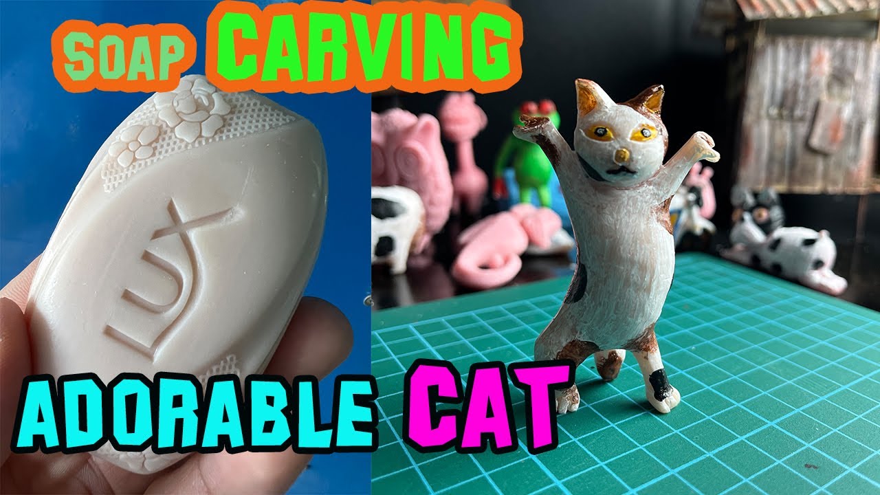 How to carve a CAT out of LUX soap| Dr DIY| Soap carving| soap crafts