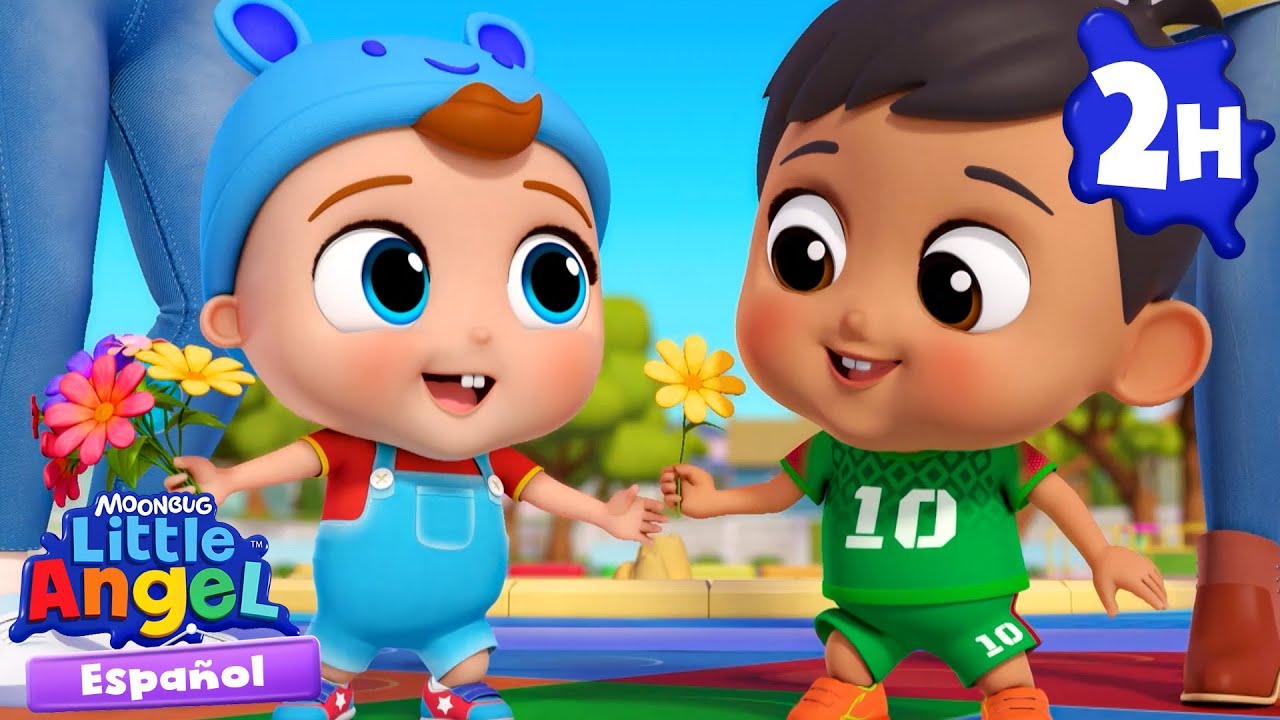 Jugando con mi amigo en el parque 🌳🛝 Caricaturas | Canciones Infantiles 🎵 Little Angel Español
