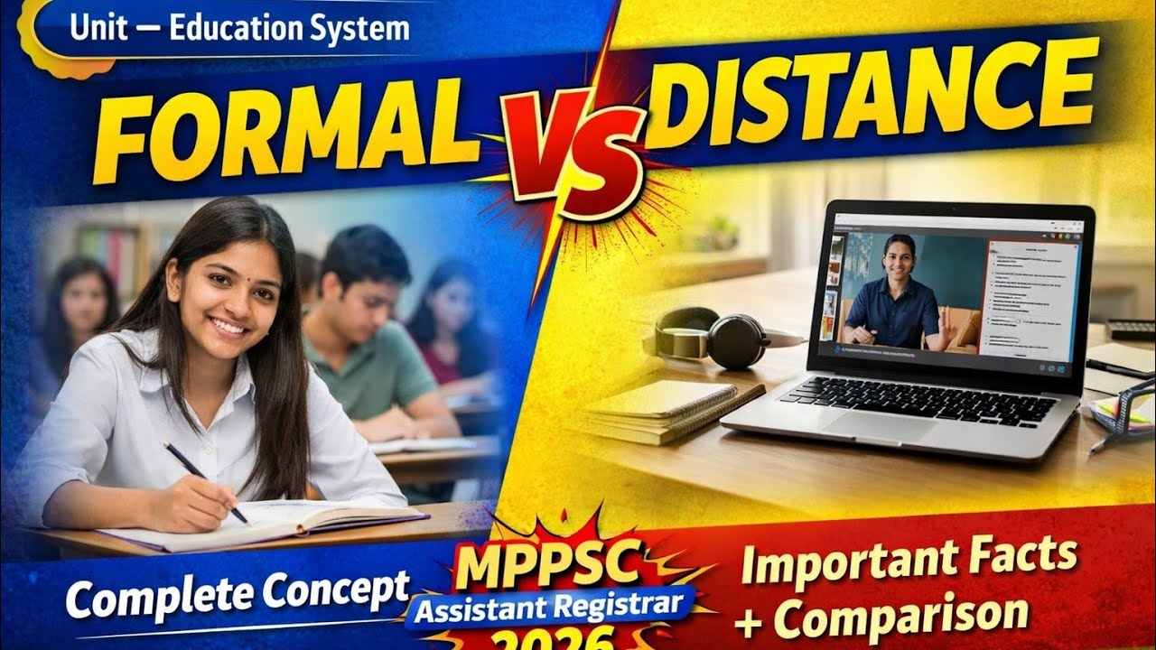 Unit-8 Formal & Distance education MPPSC Assistant Registrar 2026#mppsc