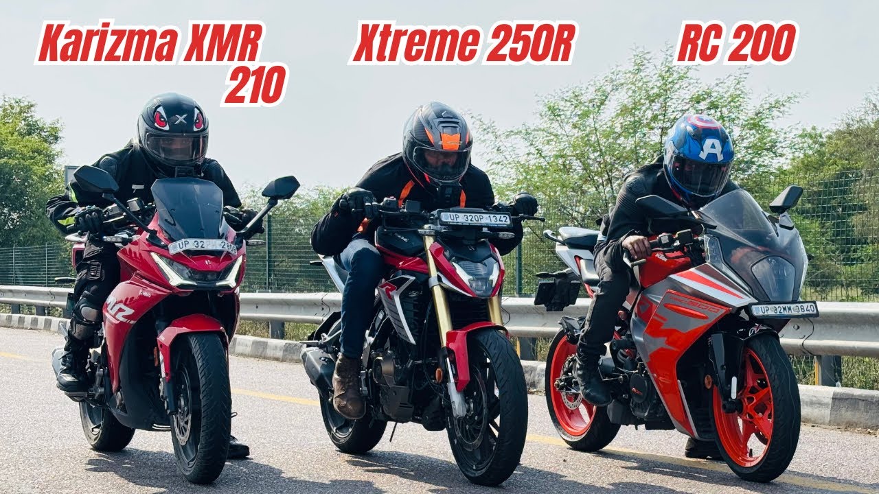 Hero Xtreme 250R vs Karizma XMR 210 vs KTM RC200 Performance Test