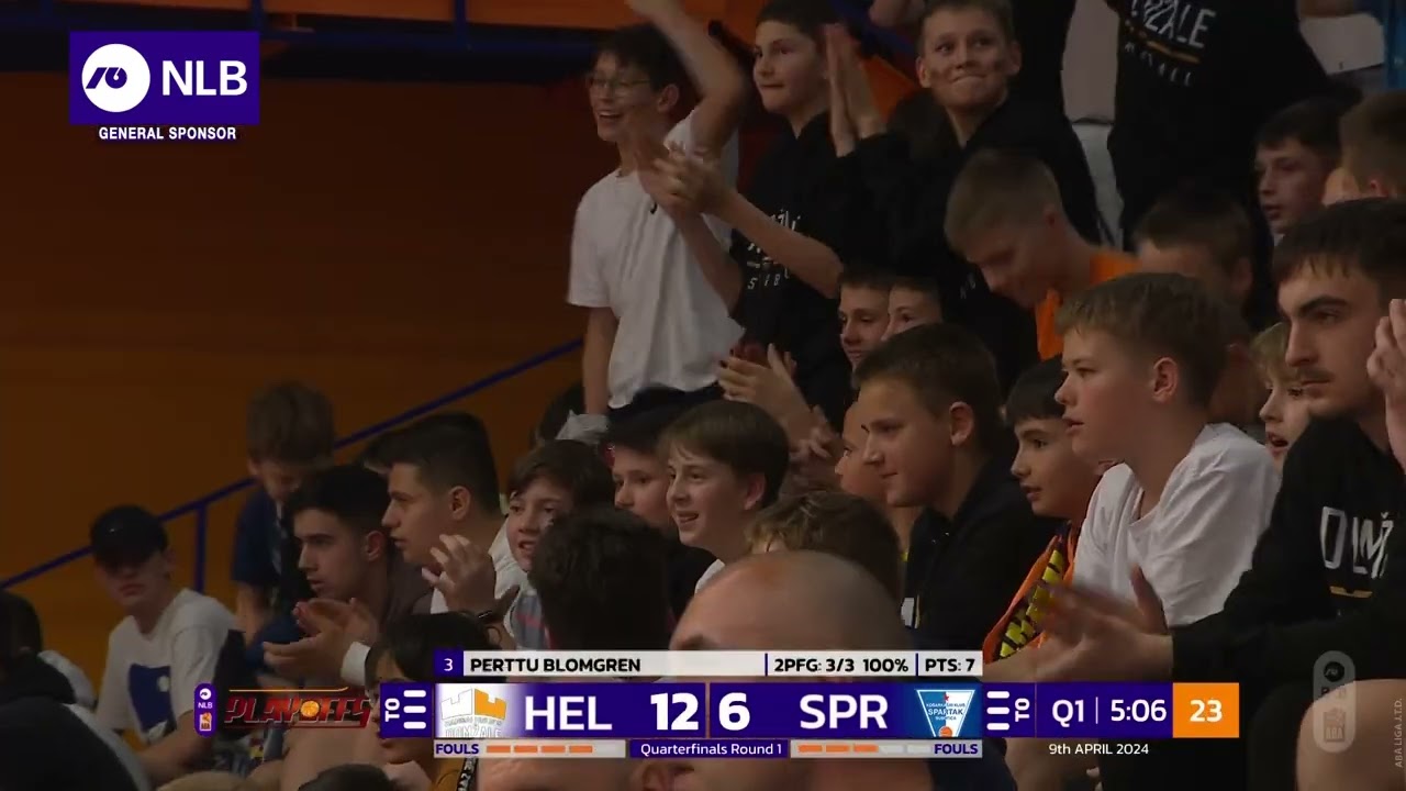 Steal and dunk by Perttu Blomgren (Kansai Helios &ndash; Spartak Office Shoes, 9.4.2024)