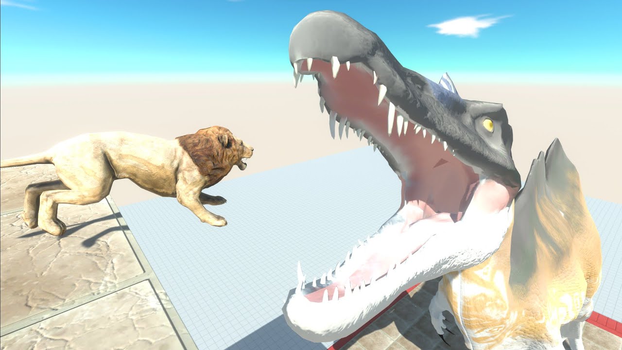 Giant Ichthyovenator Swallows the every unit - Animal Revolt Battle Simulator