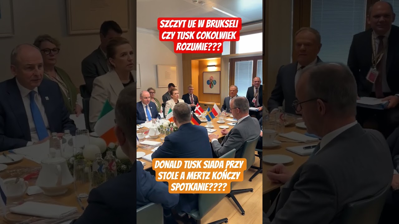 Donald Tusk siada przy stole a Mertz kończy spotkanie???? #shorts #polityka #tusk #szczyt