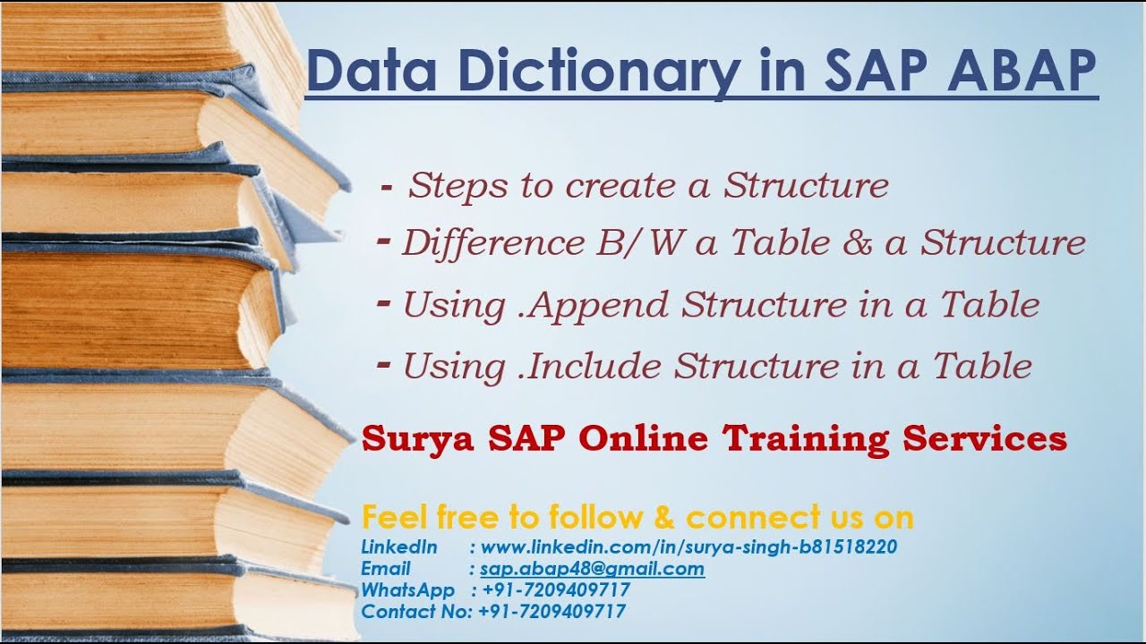 SAP ABAP - Structures in DDIC